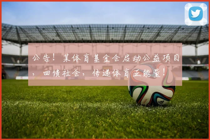 公告!某体育基金会启动公益项目,回馈社会,传递体育正能量!